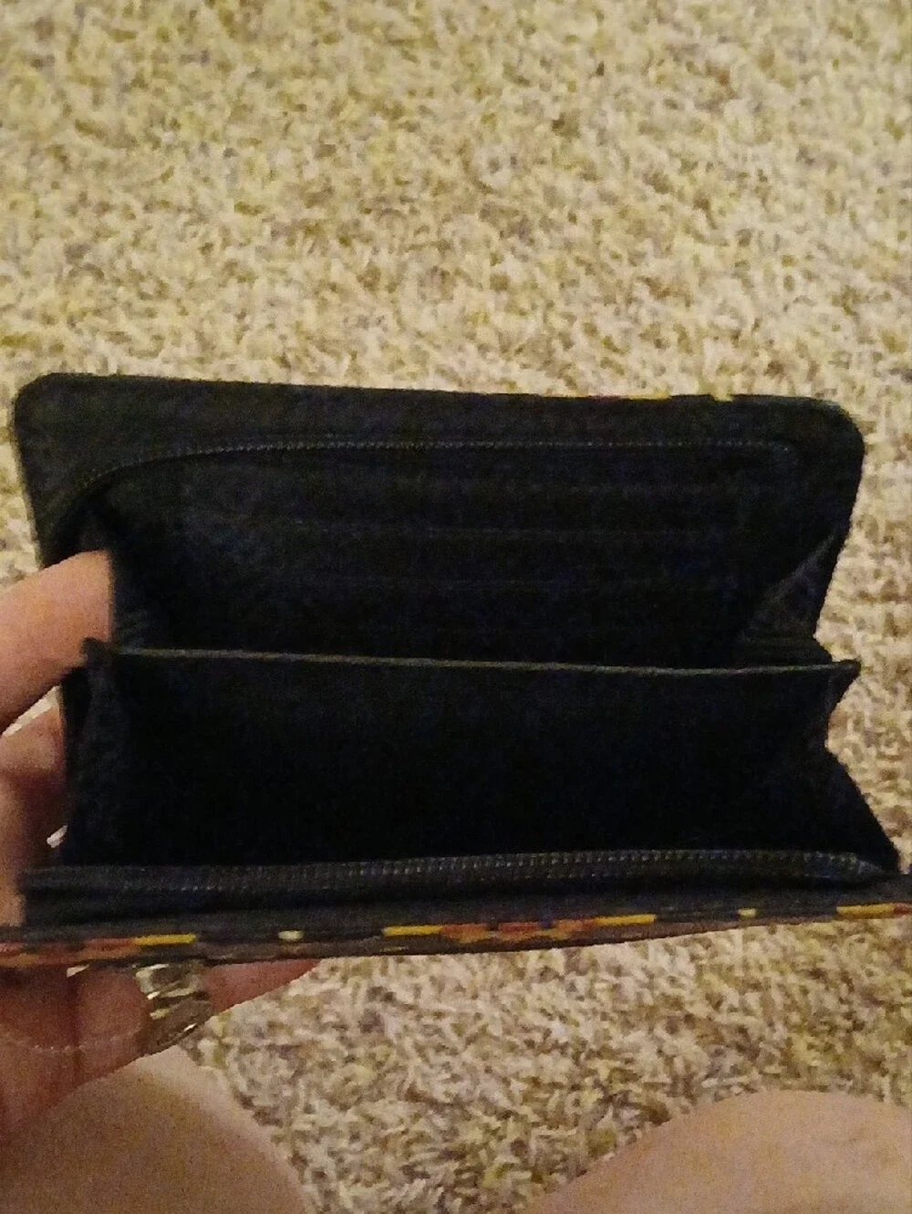 Relic Yellow, Black and Red Floral Zip Wallet